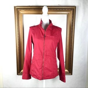 PRANA Mayve red canvas military style casual coat